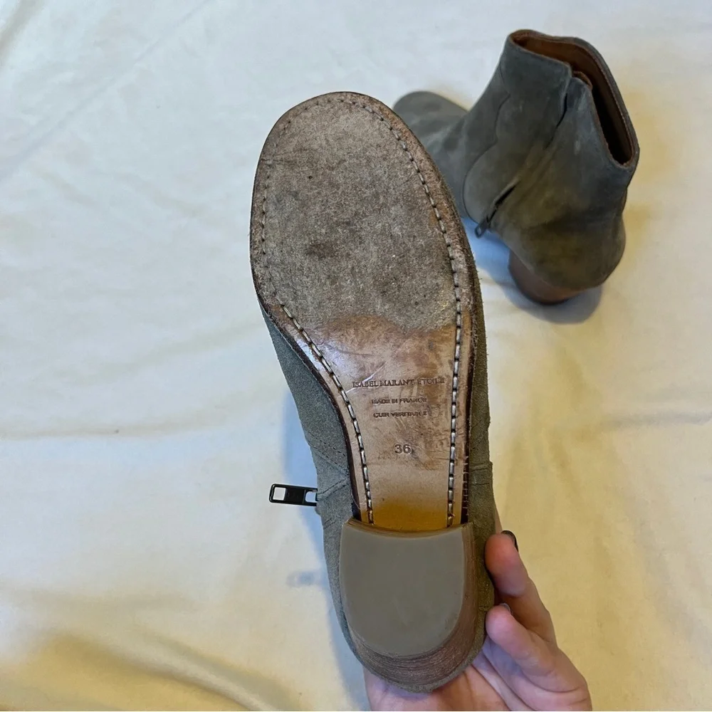 ISABEL MARANT Étoile The Dicker Suede Ankle Boots in Size 36